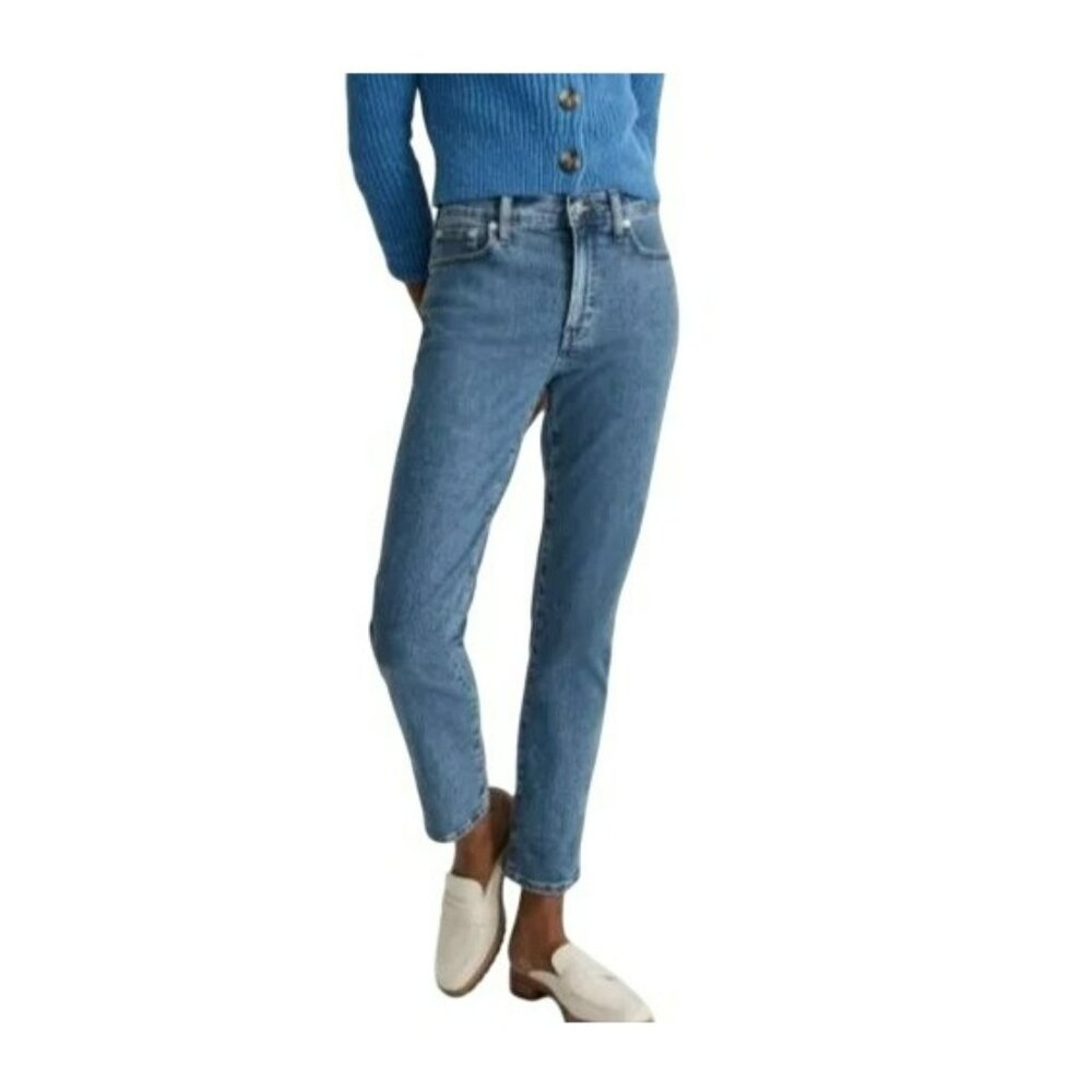 Madewell Perfect Vintage Jean Womens 24 Blue Denim High Rise Straight Leg